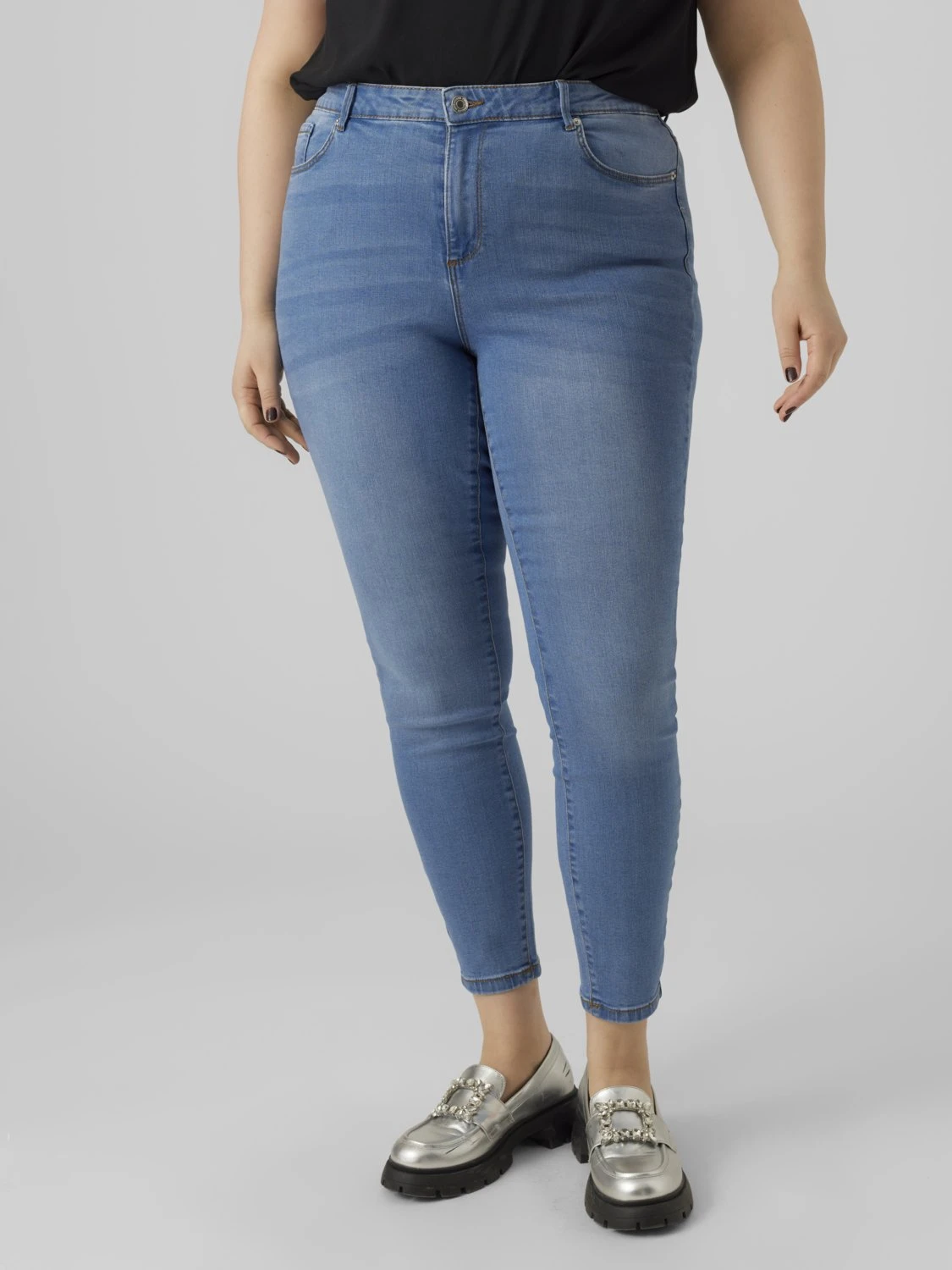 Vero Moda Curve Jeans Skinny - Light Blue Denim 3 Vero Moda Curve Jeans Skinny - Light Blue Denim