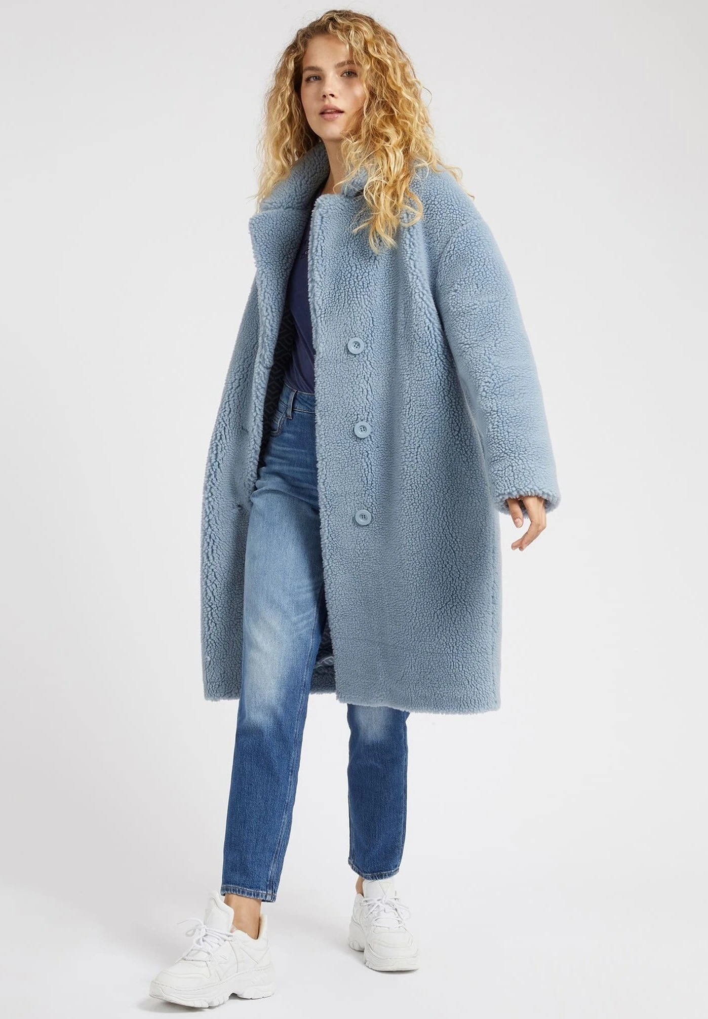 Guess Graffiti - Manteau D'Hiver - Blau 4 Guess Graffiti - Manteau D'Hiver - Blau – Image 2