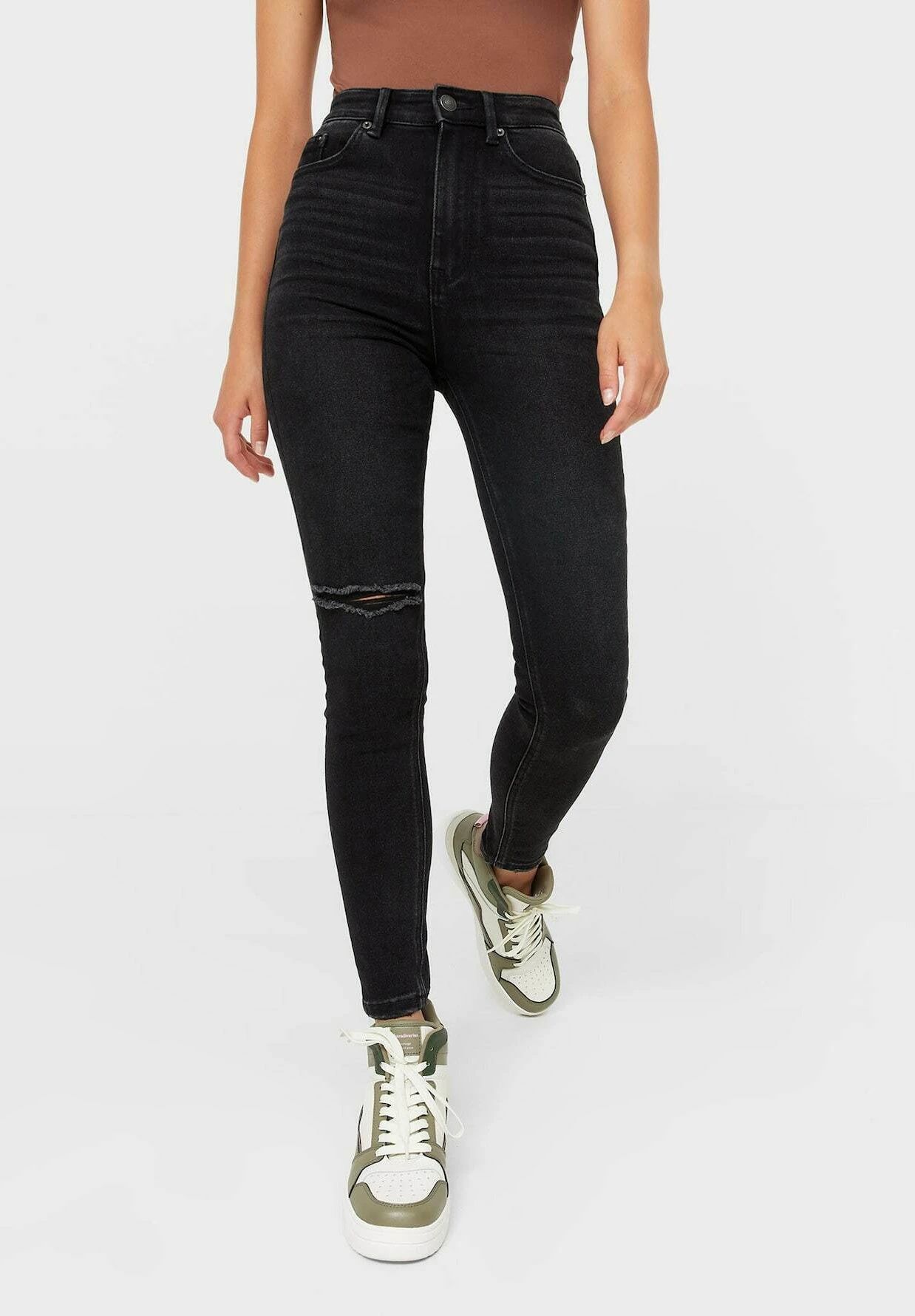 Stradivarius Jeans Skinny - Black Denim 3 Stradivarius Jeans Skinny - Black Denim