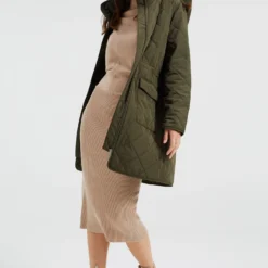WE FASHION Dessin - Manteau D'Hiver - Green -Pas Cher Vero Moda Magasin 2acfd68395764bf6971677ea5f9a7f14