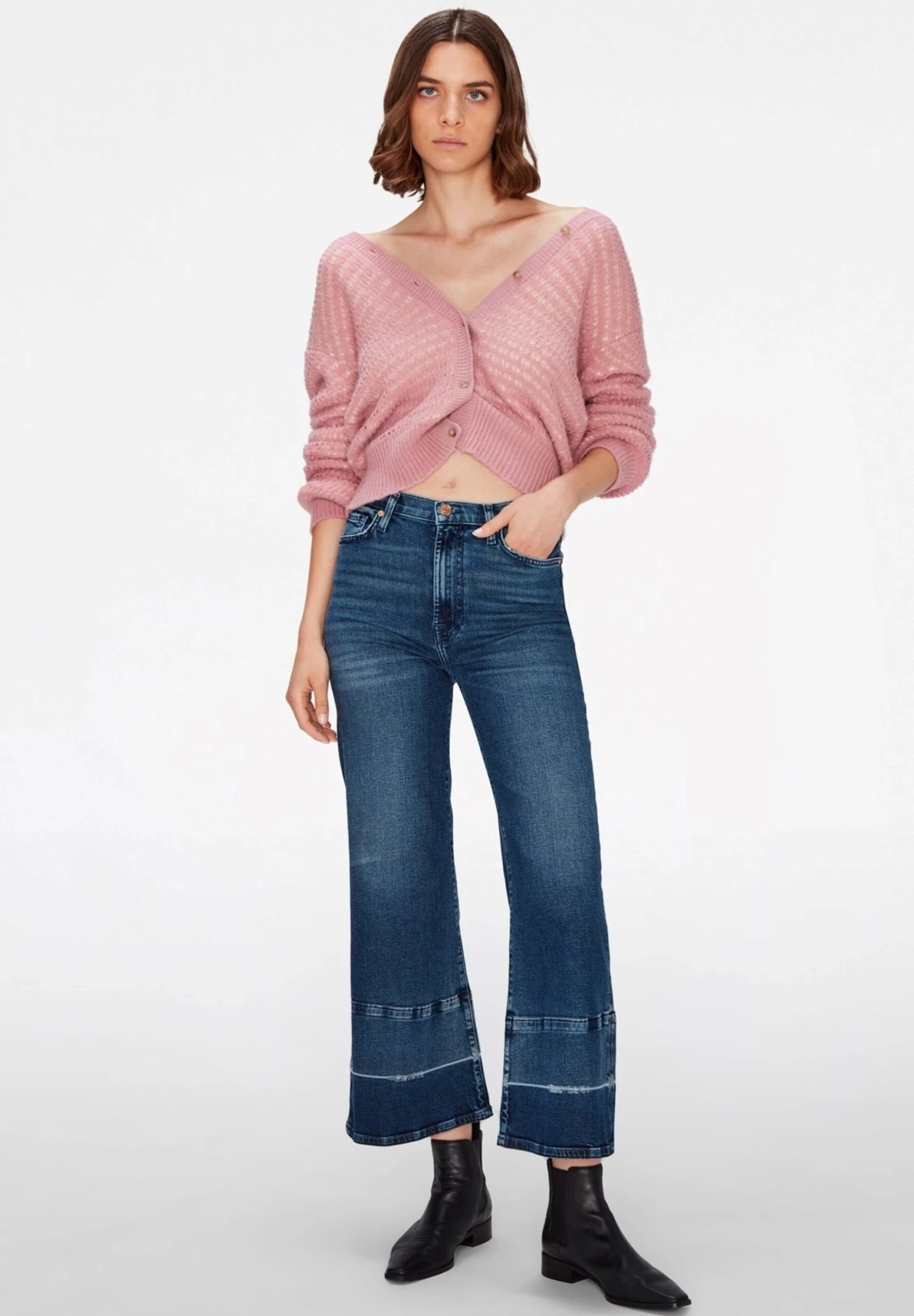 7 For All Mankind The Cropped Jo - Jean Flare - Dark Blue 4 7 For All Mankind The Cropped Jo - Jean Flare - Dark Blue – Image 2