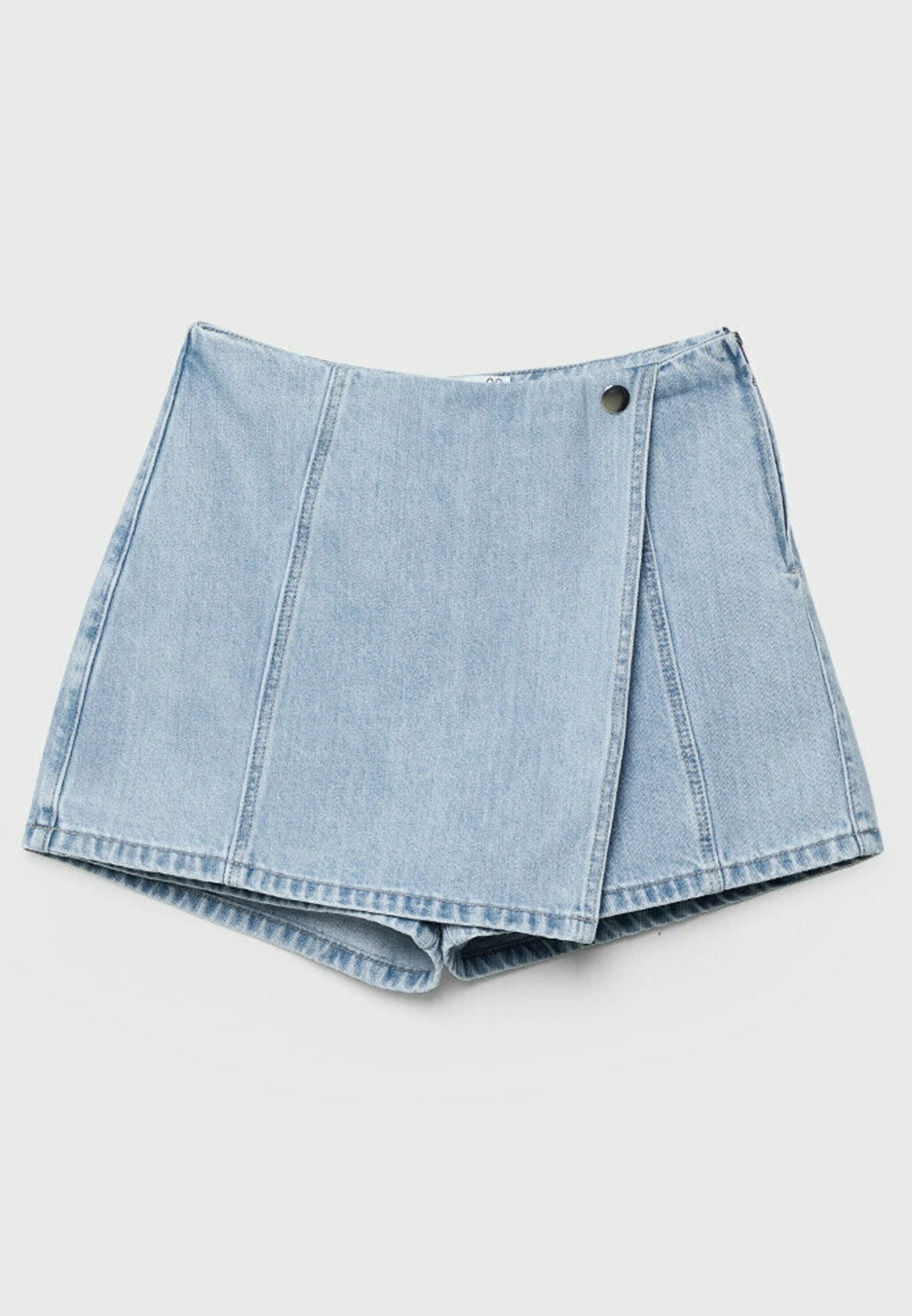 Stradivarius Latz - Jupe Portefeuille - Light-Blue Denim 10 Stradivarius Latz - Jupe Portefeuille - Light-Blue Denim – Image 8