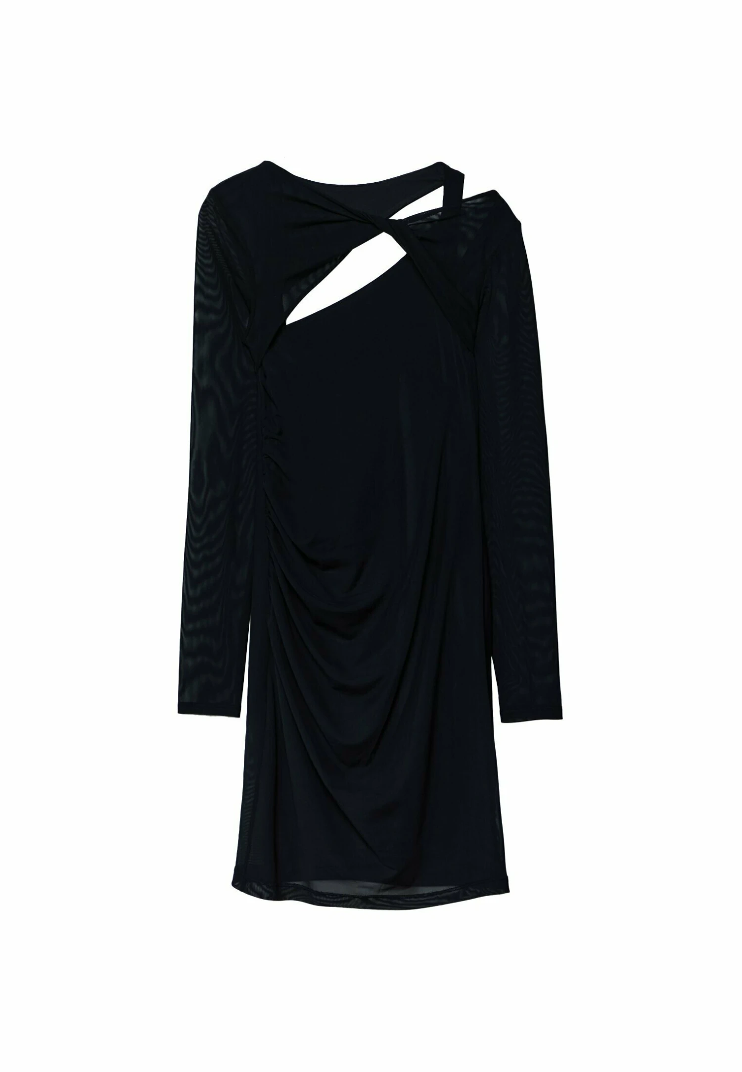 Stradivarius Mit Modischen Ärmeln - Robe Fourreau - Metallic Black 7 Stradivarius Mit Modischen Ärmeln - Robe Fourreau - Metallic Black – Image 5