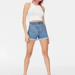Stradivarius Mom-Fit - Short En Jean - Blue Denim 9 Stradivarius Mom-Fit - Short En Jean - Blue Denim -Pas Cher Vero Moda Magasin 3be20fb622a142b49828b2a11361eeb8