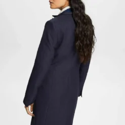 ESPRIT Fem Twill Ct - Manteau Classique - Navy -Pas Cher Vero Moda Magasin 5956230582c14106bbc8353d32607b13