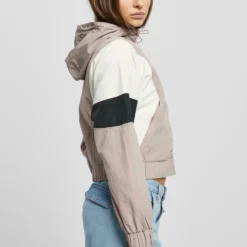 URBAN CLASSICS Short 3-Tone Crinkle - Veste Mi-Saison - Duskrose Whitesand Black -Pas Cher Vero Moda Magasin 617ebcbc225146c8b9e50f3ca4f1cec1