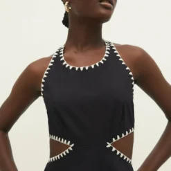 Stradivarius Longwith Side Cut-Out - Robe De Jour - Metallic Black -Pas Cher Vero Moda Magasin 6a5348a231174edcbb5b562d8900dd22