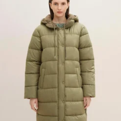 Tom Tailor Puffer Mit Kapuze - Manteau D'Hiver - Tree Moss Green
