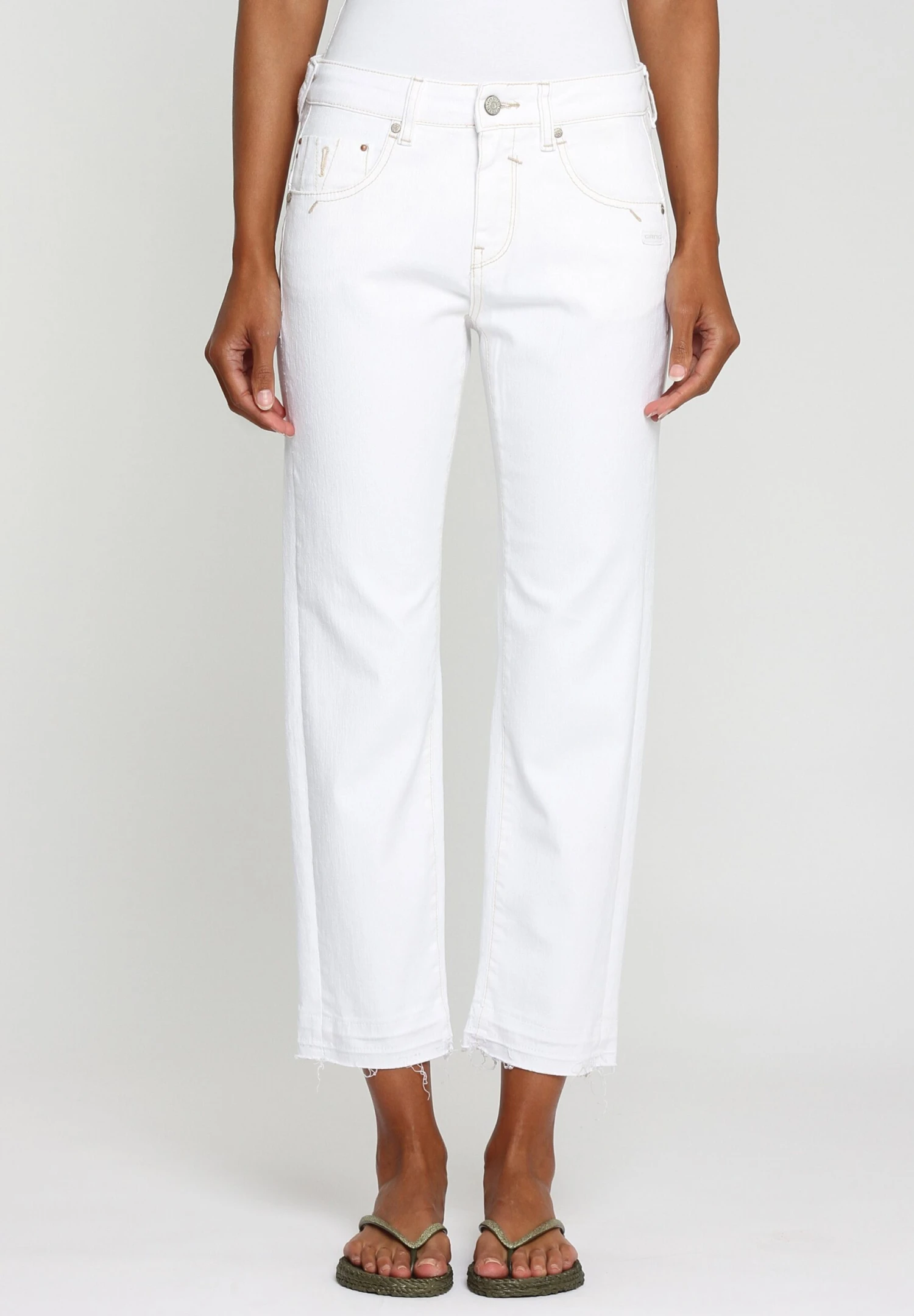 GANG Rubinia Cropped - Jean Droit - White 3 GANG Rubinia Cropped - Jean Droit - White