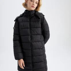 DeFacto Regular Fit - Manteau D'Hiver - Black