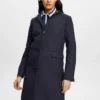 ESPRIT Fem Twill Ct - Manteau Classique - Navy -Pas Cher Vero Moda Magasin 97b55205cd43480ca2e30f2d5069c946