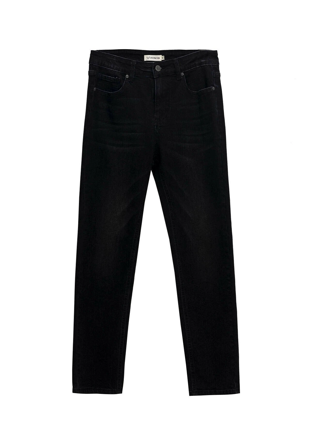 With Washed Effect - Jean Droit - Black 7 With Washed Effect - Jean Droit - Black – Image 5