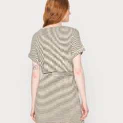 Tom Tailor Striped Dress - Robe De Jour - Olive Offwhite -Pas Cher Vero Moda Magasin a864325c00c148598fa36d9983466851 scaled