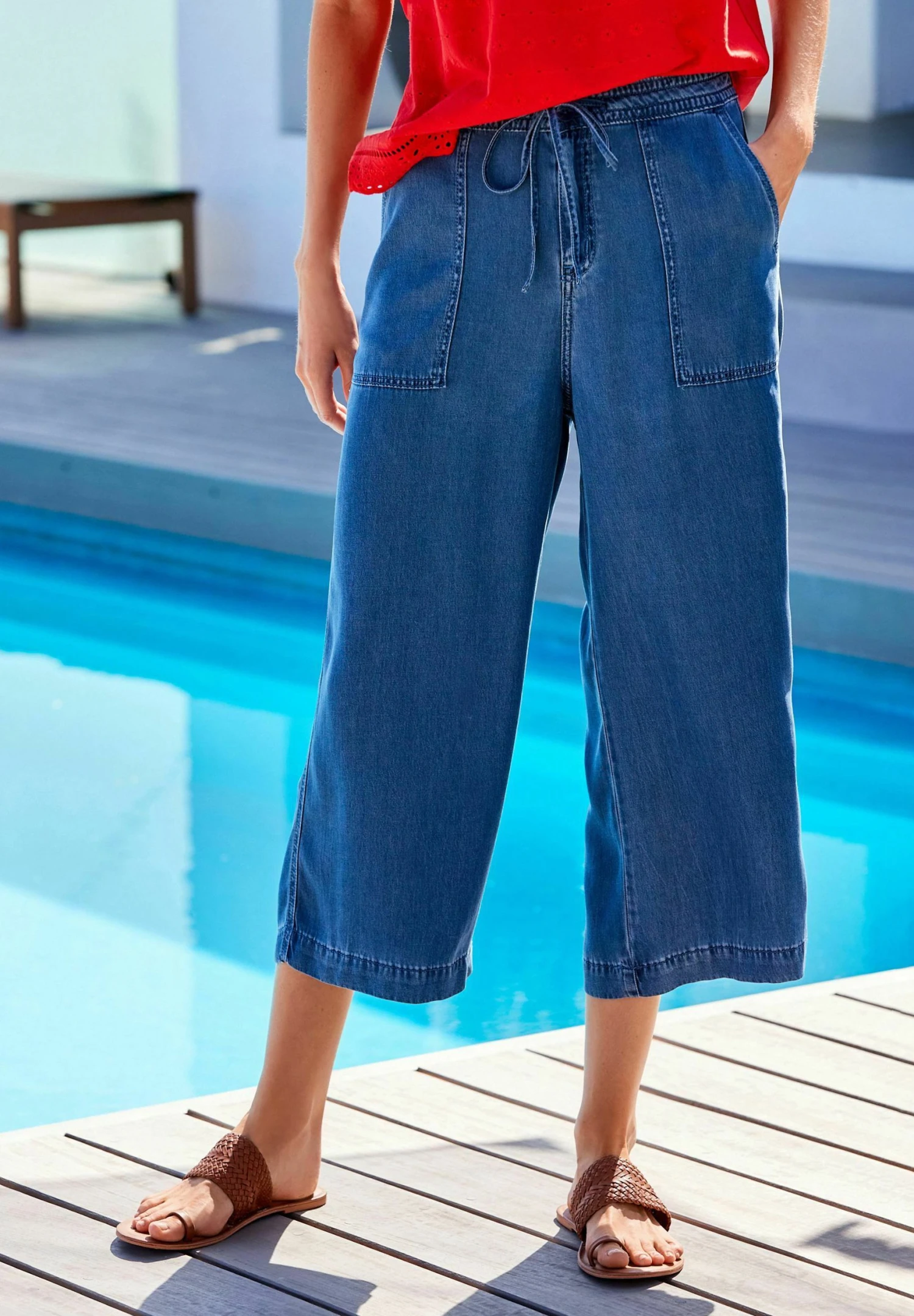 Next Culottes - Jean Flare - Dark Blue 4 Next Culottes - Jean Flare - Dark Blue – Image 2