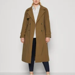 Vero Moda Curve Vmtessa Fie Long - Trench - Capers