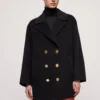 LUISA SPAGNOLI Sughero - Manteau Court - Nero