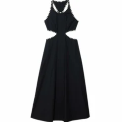 Stradivarius Longwith Side Cut-Out - Robe De Jour - Metallic Black -Pas Cher Vero Moda Magasin ecb5b8f9e8d84681bcece6d7b3f1bb9f