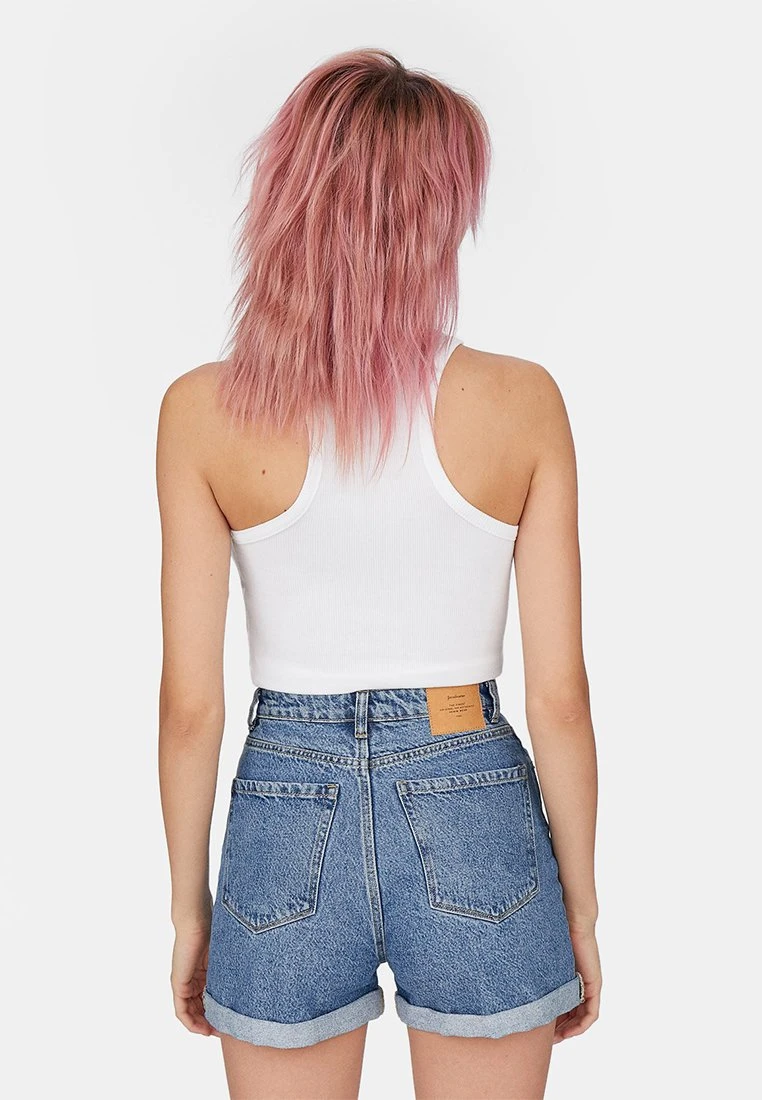 Stradivarius Mom-Fit - Short En Jean - Blue Denim 5 Stradivarius Mom-Fit - Short En Jean - Blue Denim – Image 3