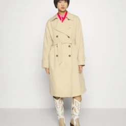 Vero Moda Petite Vmpernillemie Long - Trench - Irish Cream