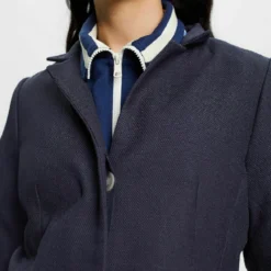 ESPRIT Fem Twill Ct - Manteau Classique - Navy -Pas Cher Vero Moda Magasin f11366710c3e40eea177ece39d48a009