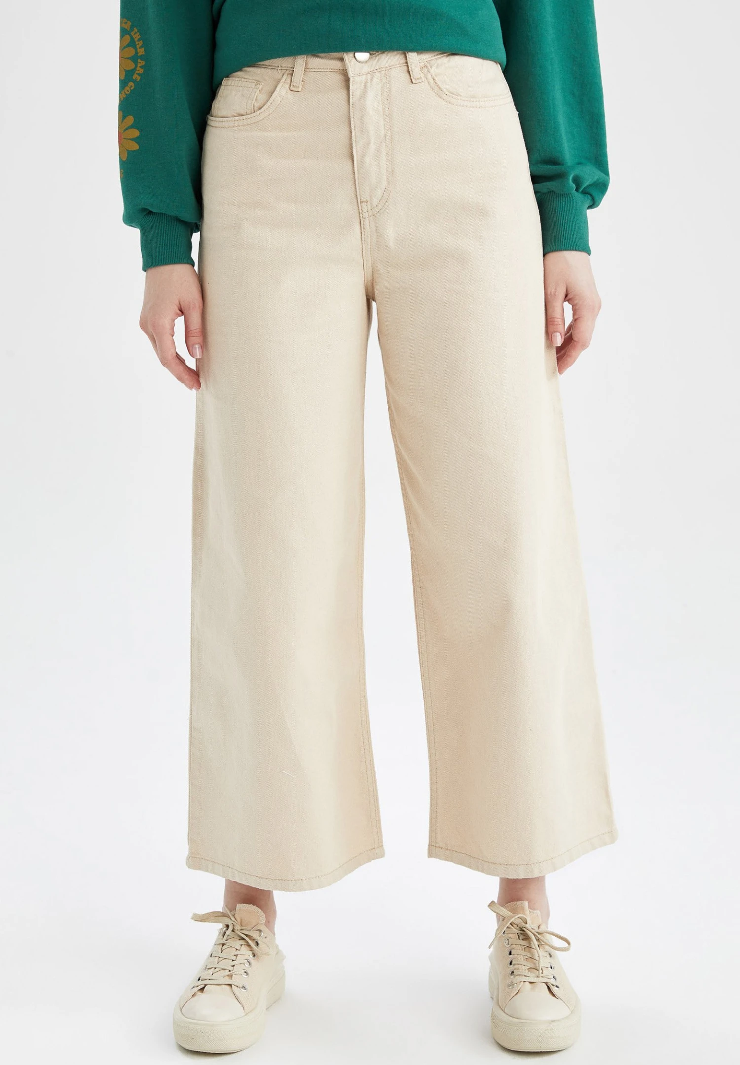 DeFacto Jean Flare - Beige 3 DeFacto Jean Flare - Beige