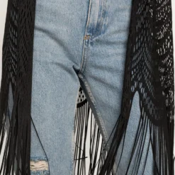 Vila Vinola Fringle Kimono - Veste Légère - Black -Pas Cher Vero Moda Magasin f51deb4fa37847d08a9dd02c501d3b59 scaled