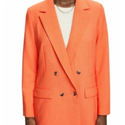 ESPRIT Doppelreihiger Oversize - Manteau Court - Orange Red