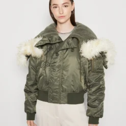 BDG Urban Outfitters Cropped Parker - Veste D'Hiver - Khaki