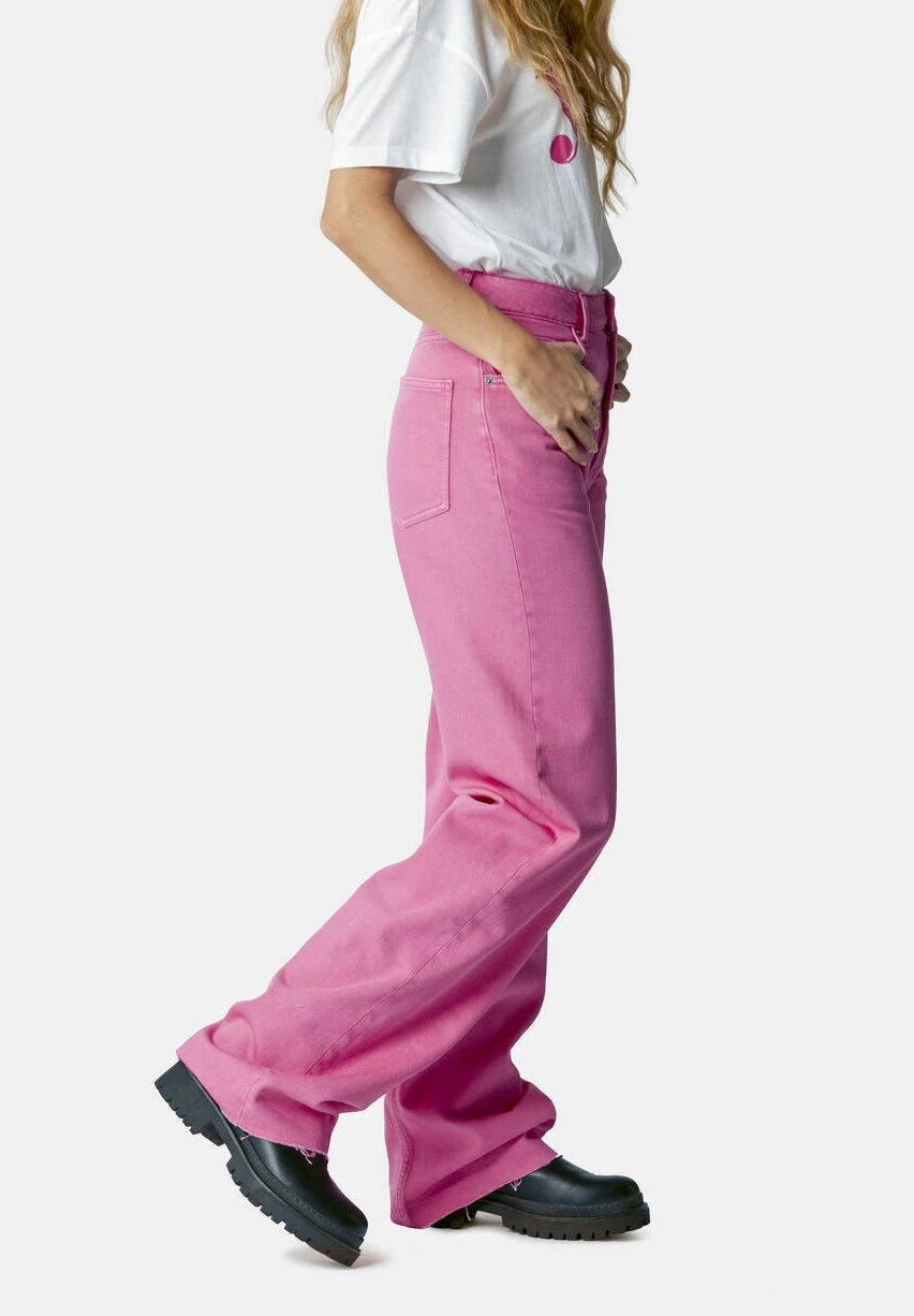 TEDDY SMITH Taille Haute Années 90'S Color - Jean Flare - Rose 4 TEDDY SMITH Taille Haute Années 90'S Color - Jean Flare - Rose – Image 2